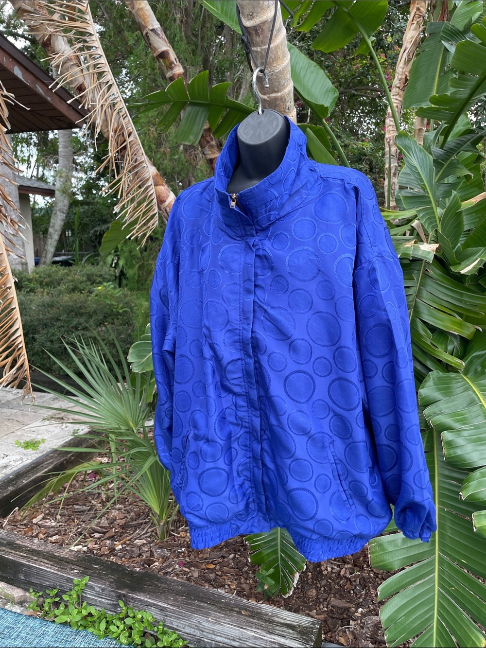 Funnel neck, polkadot, brocade, or Jacard jacket - Picture 3 of 8